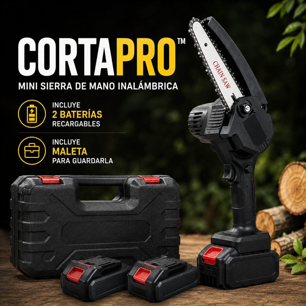 CortaPro™ ¿Por qué pagar, cuando lo puedes hacer tú? Incluye 2 Baterías