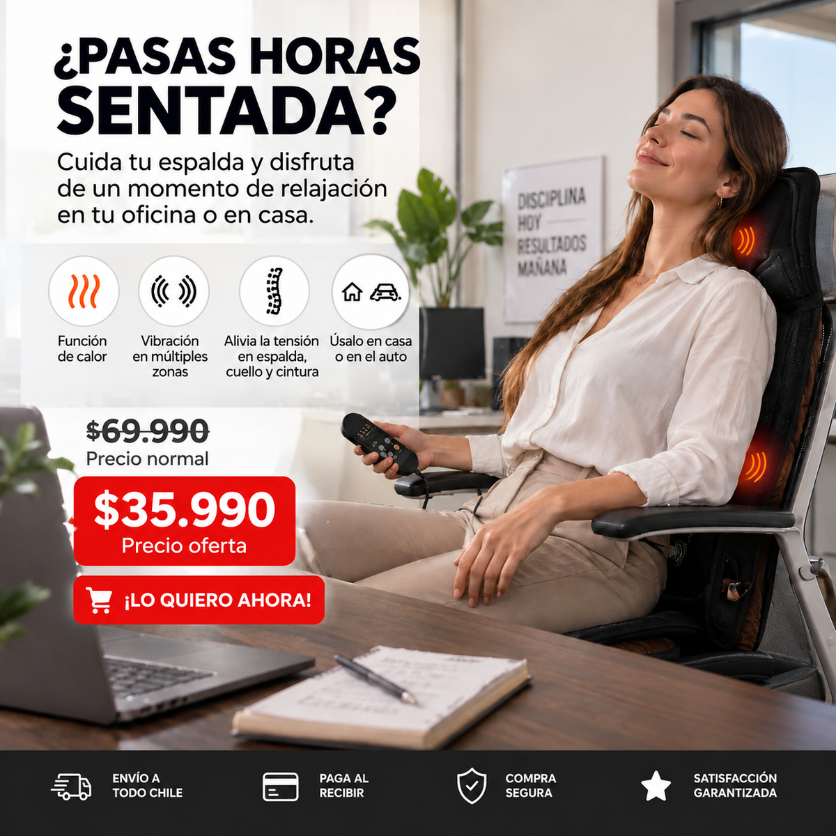 BodyRelax™|Convierte cualquier asiento en tu espacio de relajación.