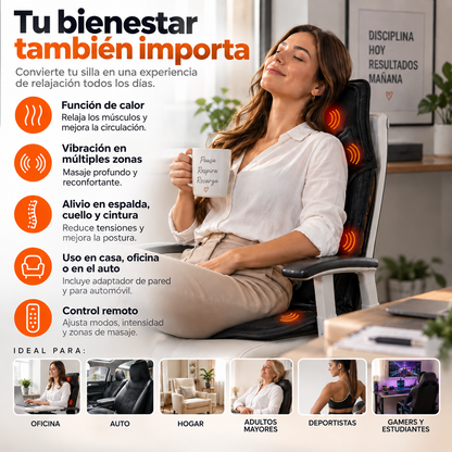 BodyRelax™|Convierte cualquier asiento en tu espacio de relajación.