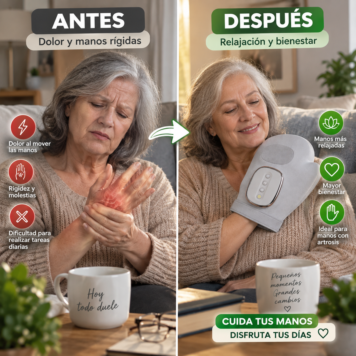 TermoAlivio™ | El descanso que tus manos estaban esperando.