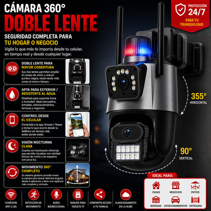 VISIO360™ DOBLE LENTE | PROTEGE TU HOGAR  DESDE TU CELULAR