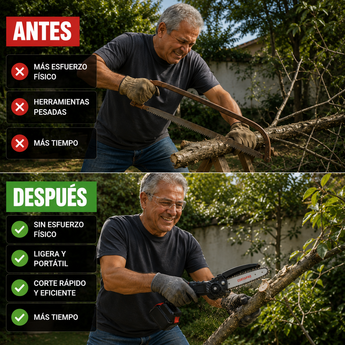 CortaPro™ ¿Por qué pagar, cuando lo puedes hacer tú? Incluye 2 Baterías